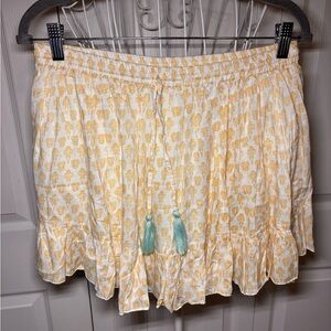 RAGA Yellow and White Floral Mini Skirt